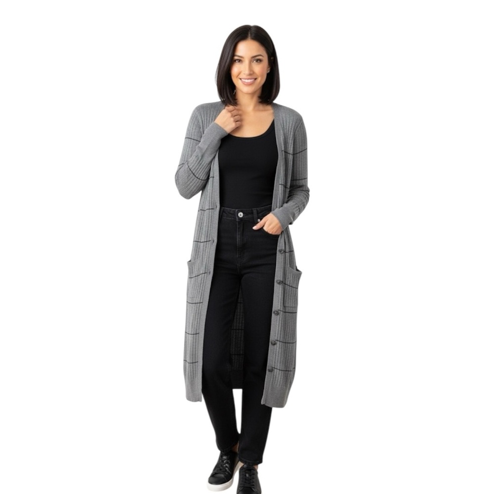 Halogen Gray Knit Cardigan. Size XS